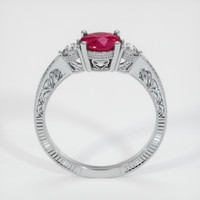 0.75 Ct. Pinkish Red Ruby Ring, 10K White Gold 3