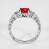 1.10 Ct. Pinkish Red Ruby Ring, 10K White Gold 3