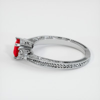 1.10 Ct. Pinkish Red Ruby Ring, 10K White Gold 4