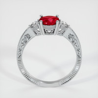 1.20 Ct. Pinkish Red Ruby Ring, 10K White Gold 3