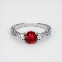 1.39 Ct. Ruby Ring, 10K White Gold 1