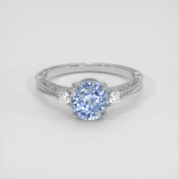 2.21 Ct. Bi Color / Parti Sapphire Ring, 10K White Gold 1