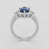 2.00 Ct. Blue Sapphire Ring, 10K White Gold 3