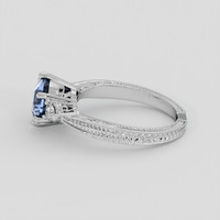 2.00 Ct. Blue Sapphire Ring, 10K White Gold 4