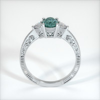 0.73 Ct. Bluish Green Sapphire Ring, 10K White Gold 3