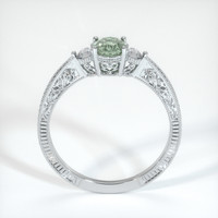 0.74 Ct. Green Sapphire Ring, 10K White Gold 3