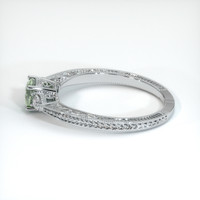 0.74 Ct. Green Sapphire Ring, 10K White Gold 4