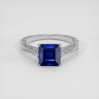 2.19 Ct. Blue Sapphire Ring, 14K White Gold 1