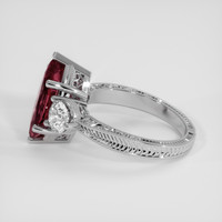 4.00 Ct. Red Rhodolite Garnet Ring, 14K White Gold 4