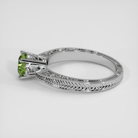 0.88 Ct. Green Demantoid Garnet Ring, 14K White Gold 4