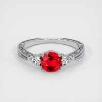 1.07 Ct. Ruby Ring, 14K White Gold 1