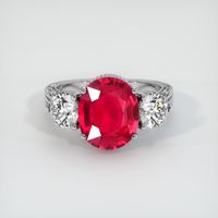 4.22 Ct. Ruby Ring, 14K White Gold 1