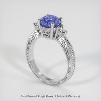 2.11 Ct. Sapphire Ring, 14K White Gold 2