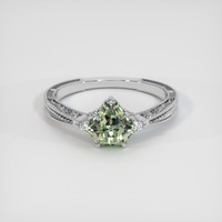 1.31 Ct. Green Sapphire Ring, 14K White Gold 1