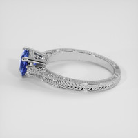 1.20 Ct. Blue Sapphire Ring, 14K White Gold 4