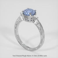 2.21 Ct. Bi Color / Parti Sapphire Ring, 14K White Gold 2