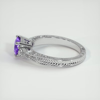 1.23 Ct. Purple Sapphire Ring, 14K White Gold 4