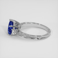 2.05 Ct. Blue Sapphire Ring, 14K White Gold 4