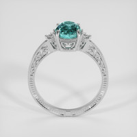 2.08 Ct. Bluish Green Sapphire Ring, 14K White Gold 3