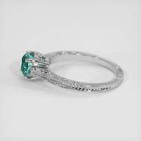 2.08 Ct. Bluish Green Sapphire Ring, 14K White Gold 4