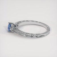 0.38 Ct. Blue Sapphire Ring, 14K White Gold 4