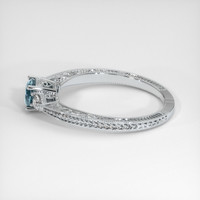 0.81 Ct. Sapphire Ring, 14K White Gold 4
