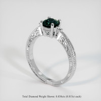 0.94 Ct. Sapphire Ring, 14K White Gold 2