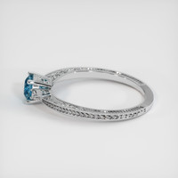 0.78 Ct. Sapphire Ring, 14K White Gold 4