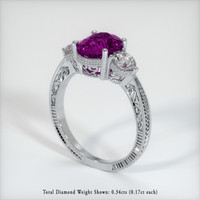 3.68 Ct. Sapphire Ring, 14K White Gold 2