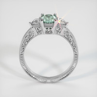 0.75 Ct. Bluish Green Sapphire Ring, 14K White Gold 3