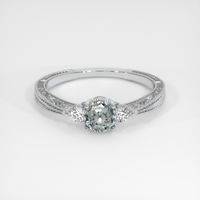 0.68 Ct. Sapphire Ring, 14K White Gold 1