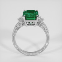 2.96 Ct. Emerald Ring, 18K White Gold 3