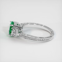 1.19 Ct. Emerald Ring, 18K White Gold 4