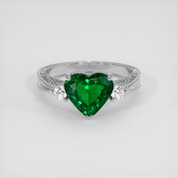 1.83 Ct. Emerald Ring, 18K White Gold 1