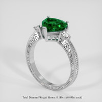 1.83 Ct. Emerald Ring, 18K White Gold 2
