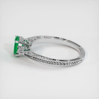 0.64 Ct. Emerald Ring, 18K White Gold 4