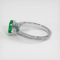 1.21 Ct. Emerald Ring, 18K White Gold 4