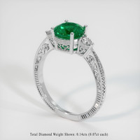 1.23 Ct. Emerald Ring, 18K White Gold 2