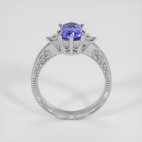 1.47 Ct. Violetish Blue Tanzanite Ring, 18K White Gold 3