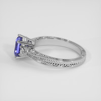 1.47 Ct. Violetish Blue Tanzanite Ring, 18K White Gold 4