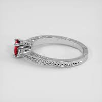 0.64 Ct. Ruby Ring, 18K White Gold 4