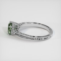 1.31 Ct. Green Sapphire Ring, 18K White Gold 4