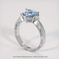 2.18 Ct. Bi Color Sapphire Ring, 18K White Gold 2