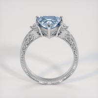 2.18 Ct. Bi Color Sapphire Ring, 18K White Gold 3