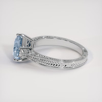 2.18 Ct. Bi Color Sapphire Ring, 18K White Gold 4