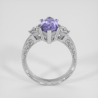2.50 Ct. Purple Sapphire Ring, 18K White Gold 3