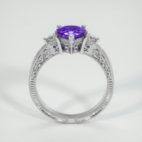 1.23 Ct. Purple Sapphire Ring, 18K White Gold 3