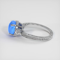 4.19 Ct. Blue Sapphire Ring, 18K White Gold 4