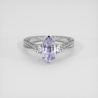 1.76 Ct. Purple Sapphire Ring, 18K White Gold 1