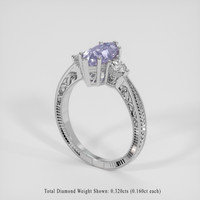 1.76 Ct. Purple Sapphire Ring, 18K White Gold 2